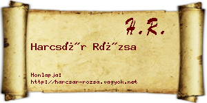 Harcsár Rózsa névjegykártya