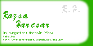 rozsa harcsar business card